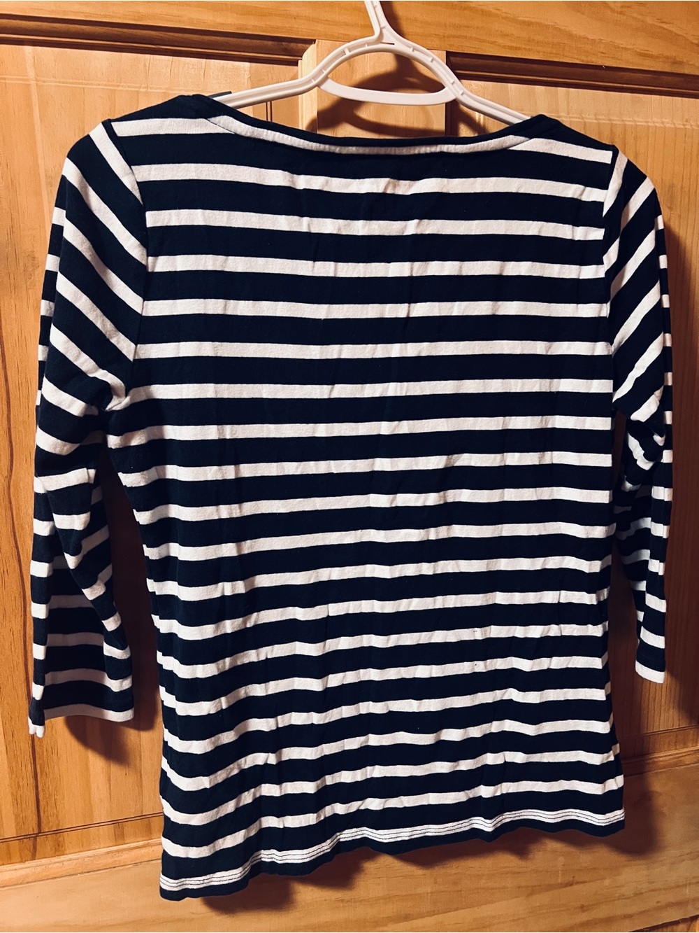 Talbots Navy and White Striped Tee - Picture 8 of 8